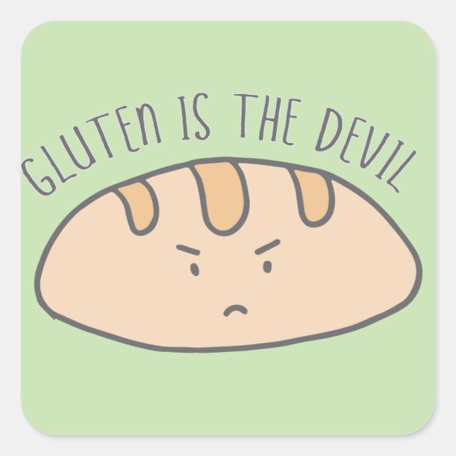Gluten drôle est le Stickers Diable (Devant)