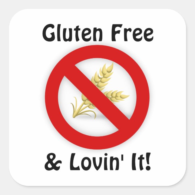 Gluten Free & Lovin' It Stickers (Devant)