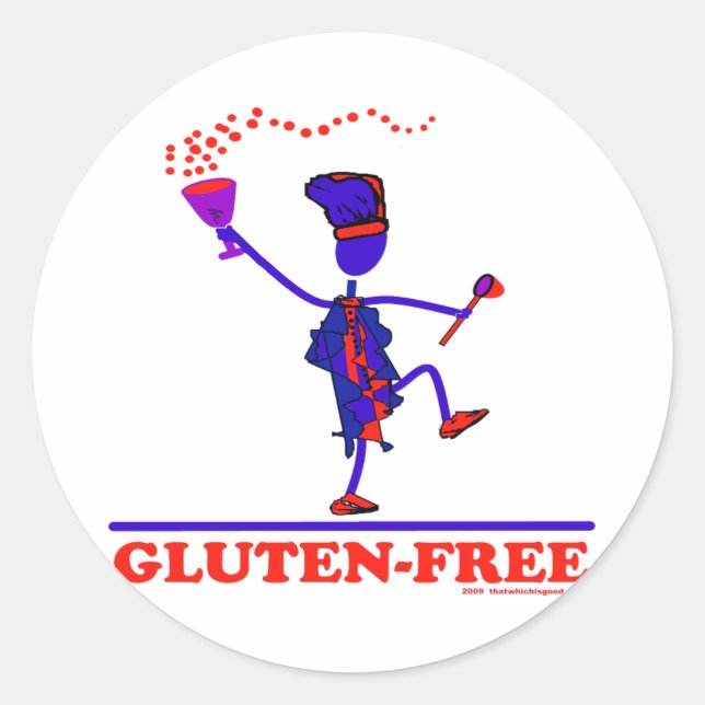GLUTEN-FREI RUNDER AUFKLEBER (Vorderseite)