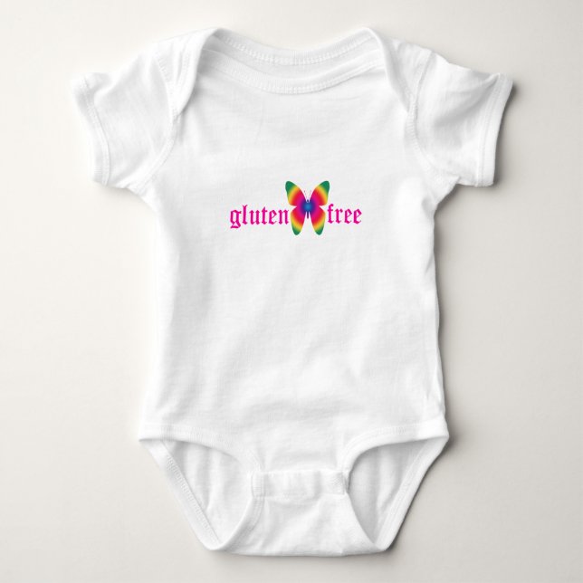 Gluten-freier Schmetterling (multi) Baby Strampler (Vorderseite)