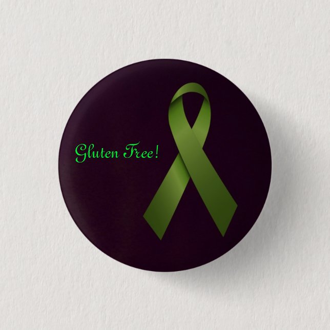 Gluten-freies grünes Band Button (Vorderseite)