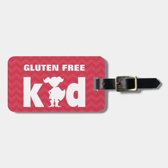 Gluten-freies Kinderabdominaler Supermädchen-Umbau Gepäckanhänger (Vorderseite horizontal)