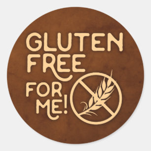 "GLUTEN-FREIES" "KORN-FREIES" ABDOMINALES RUNDER AUFKLEBER