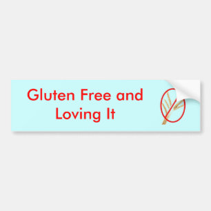 Gluten-freiweizen, Gluten, das es frei und geliebt Autoaufkleber