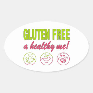 Gluten geben ein gesundes ich frei! ovaler aufkleber