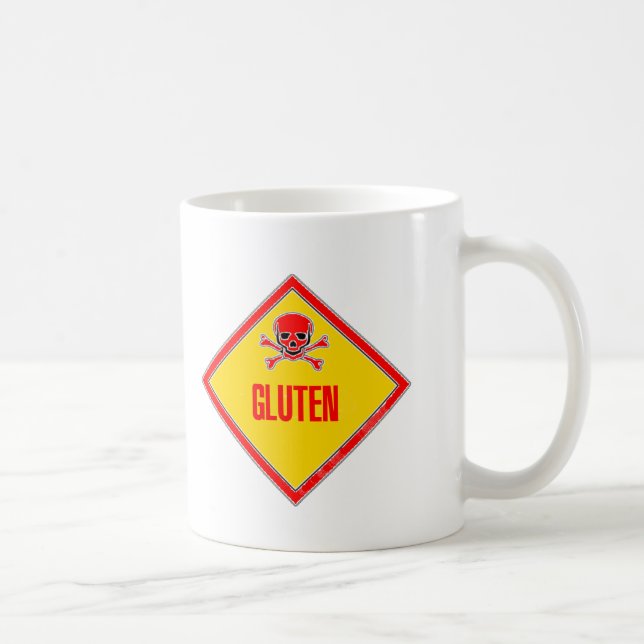 Gluten-Gift-Warnung Kaffeetasse (Rechts)
