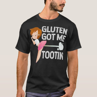 GLUTEN GOT MICH TOOTIN Funny Gluten Diet Gassy Fur T-Shirt