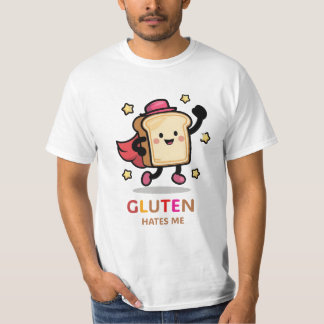 Gluten hasst mich Knife Pink Retro Vintager T - Sh T-Shirt