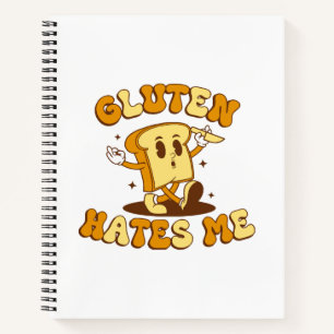 Gluten hasst mich notizbuch