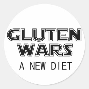 Gluten-Kriege: Ein neue Diät-abdominales Gluten Runder Aufkleber