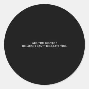 Gluten, weil ich es nicht vertragen kann runder aufkleber