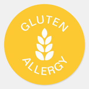 Glutenallergie-Warnung Runder Aufkleber