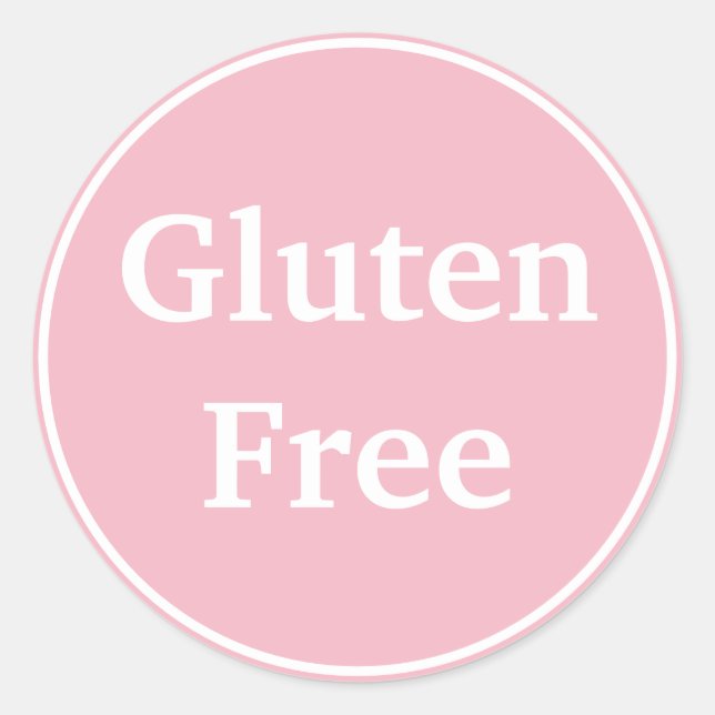 glutenfrei. Eigener Text. Essen. Diät. Labels. Runder Aufkleber (Vorderseite)