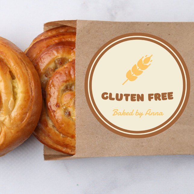 Glutenfrei Einfach Personalisiert Runder Aufkleber (Von Creator hochgeladen)