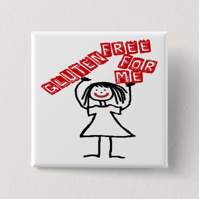 glutenfrei für mich Cartoon Button (Vorderseite)