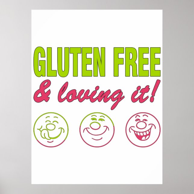 Glutenfrei & liebenswert! Gluten Allergy Celiac Poster (Vorne)