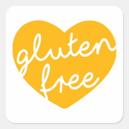 glutenfrei quadratischer aufkleber