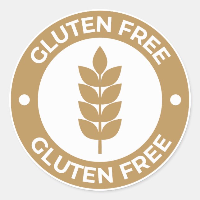 glutenfrei runder aufkleber (Vorderseite)