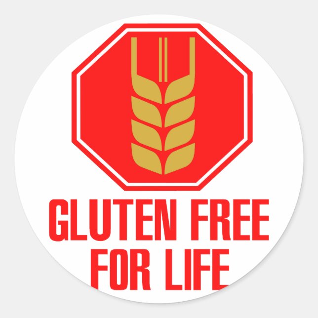 Glutenfrei Runder Aufkleber (Vorderseite)