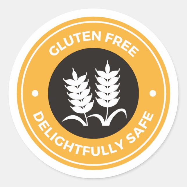 glutenfrei runder aufkleber (Vorderseite)