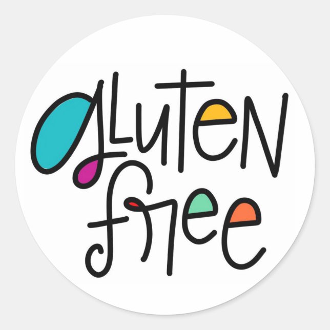 glutenfrei runder aufkleber (Vorderseite)