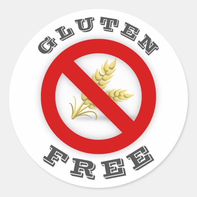 glutenfrei runder aufkleber (Vorderseite)