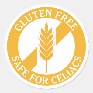 Glutenfrei Sicher für Zeliakie-Bewusstseins-Aufkle Runder Aufkleber