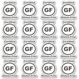 Glutenfrei zertifiziert aufkleber