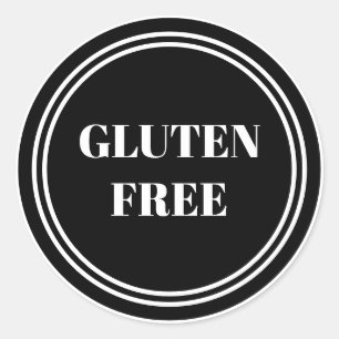 Glutenfreie Allergie im sicheren Schwarz Runder Aufkleber