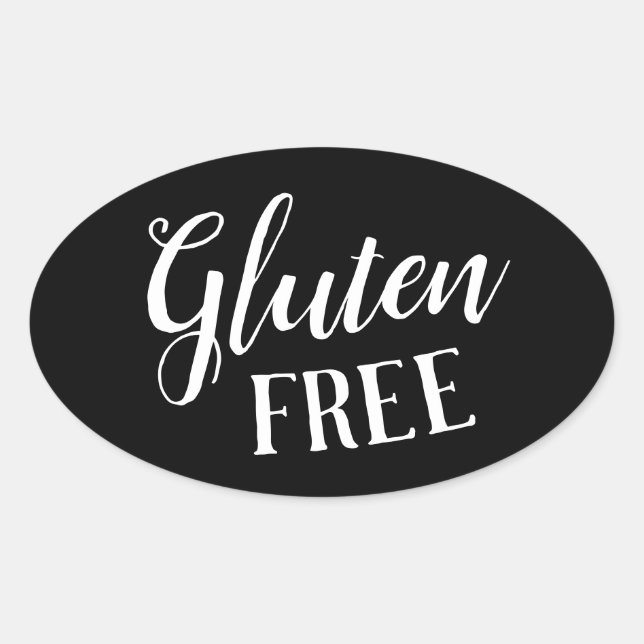 Glutenfreie Allergie Sicheres Kulinarisches Etiket Ovaler Aufkleber (Vorderseite)