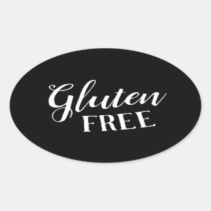 Glutenfreie Allergie Sicheres Kulinarisches Etiket Ovaler Aufkleber