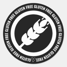 Glutenfreie Aufkleber - Schwarz & Weiß