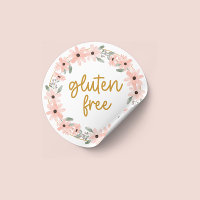 Glutenfreie Blumenaufkleber