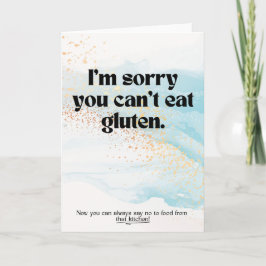 Glutenfreie Einfühlkarte für Celiac-Erkrankungen Dankeskarte