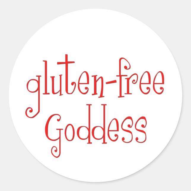 Glutenfreie Göttin Runder Aufkleber (Vorderseite)