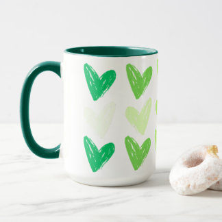 Glutenfreie Herzen Grüner Gradient Tasse