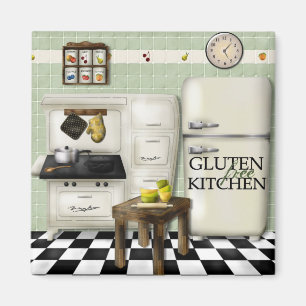 Glutenfreie Küche Grün Magnet