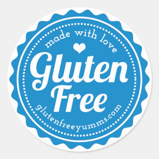 Glutenfreie Sticker — hergestellt aus Liebe (Vorderseite)