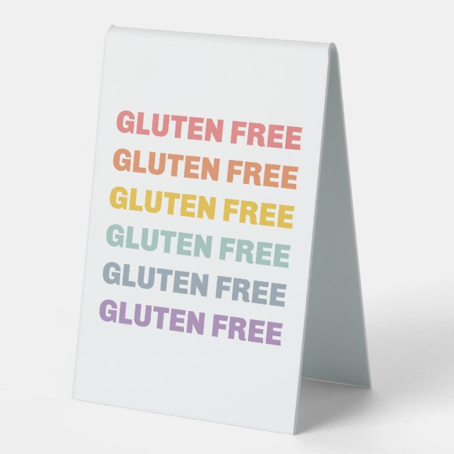 Glutenfreie Zinnkarte Tischaufsteller (Vorderseite)