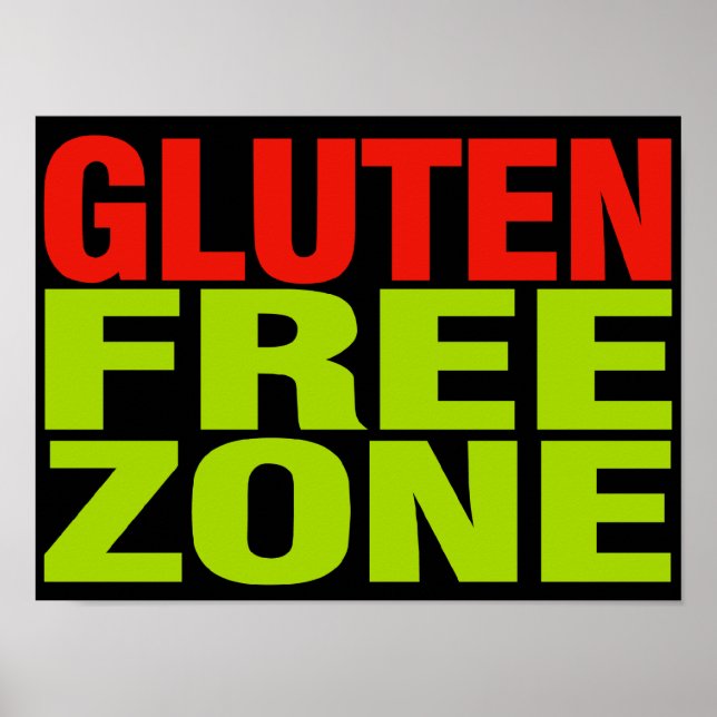 Glutenfreie Zone (Zöliakie) Poster (Vorne)