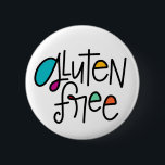 Glutenfreier Pinselknopf Button<br><div class="desc">©2019,  Dio Perez ~ Manuelles Design lautet: "Glutenfrei" ~ Perfect for small children with Celiac disease to wear on the field trip,  um sicherzustellen,  dass alle Menschen um sie herum über ihre Ernährungsbeschränkungen Bescheid wissen.</div>