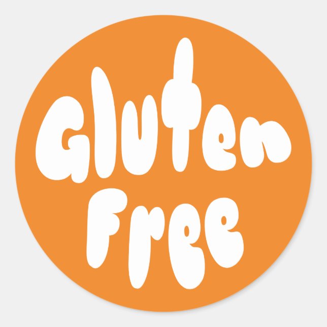 Glutenfreier Text Klassischer Rundkleber Runder Aufkleber (Vorderseite)