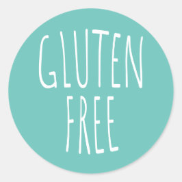 Glutenfreier Text Klassischer Rundkleber Runder Aufkleber
