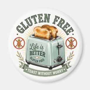 Glutenfreier Toaster Magnet
