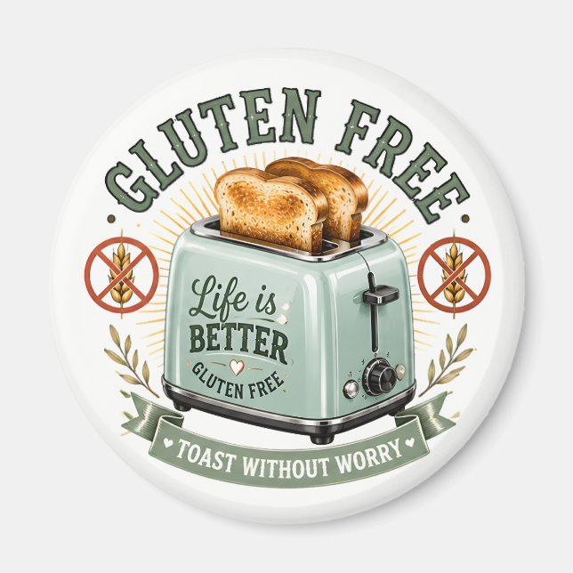Glutenfreier Toaster Magnet (Vorne)