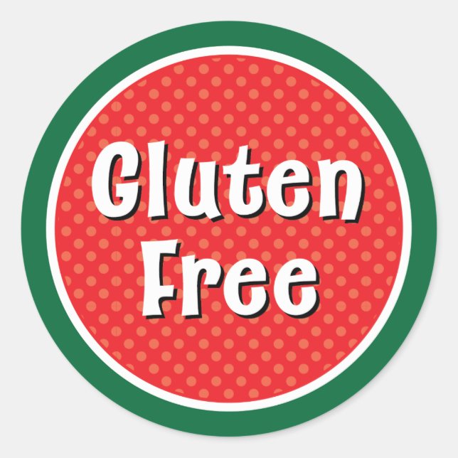 Glutenfreies Aufkleber (Vorderseite)