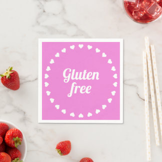 Glutenfreies Celiac Coeliac Pink Party Serviette
