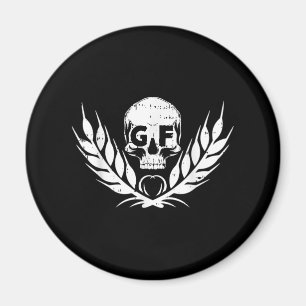 Glutenfreies Cooles Schädelgeschenk Magnet