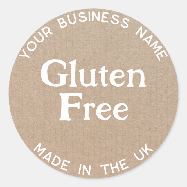 Glutenfreies Gluten Allergy Packaging Label Runder Aufkleber (Vorderseite)
