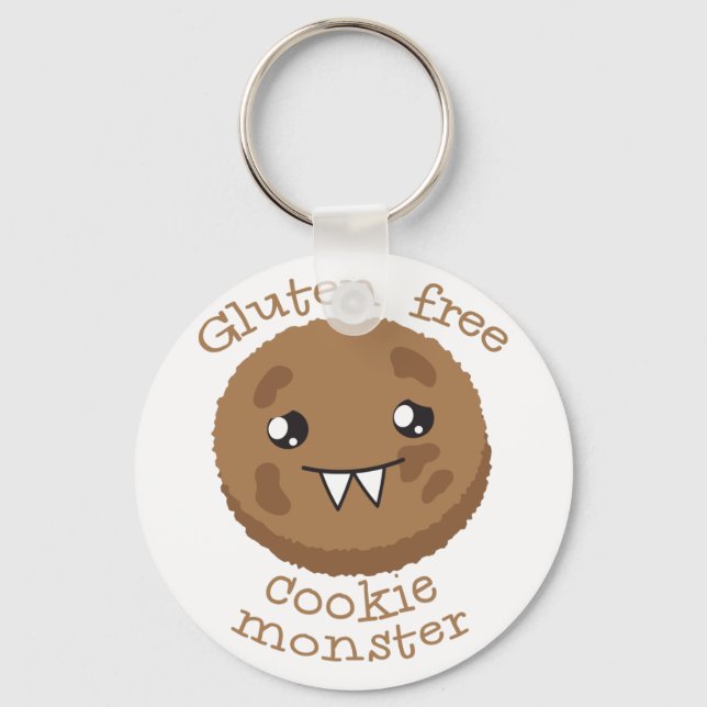 Glutenfreies Keksmonster Schlüsselanhänger (Vorderseite)